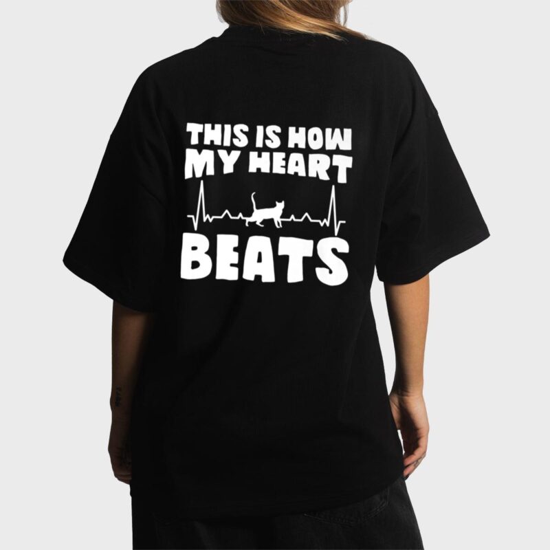 Best Cat Dad This Is How My Heart Beats Kitty Christmas Mom Women T-Shirt