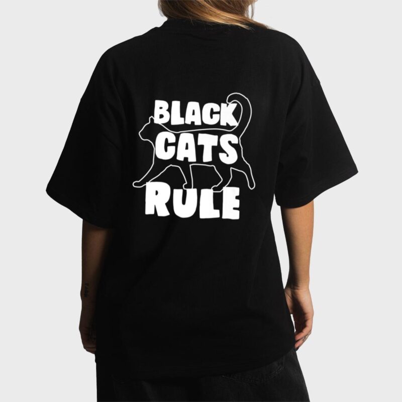 Black Cats Rule Dad Kitty Daddy Cat Mom Christmas Father Premium_3 Women T-Shirt