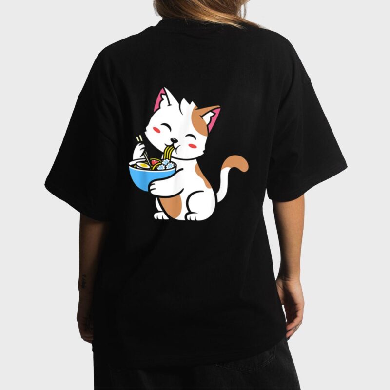 Cat Ramen Anime Kawaii Teen gift Women T-Shirt