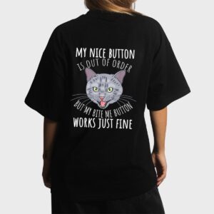 Cat Tshirt, Funny Cat Tees, Cat Lover Gifts, Cat Bite Me Women T-Shirt