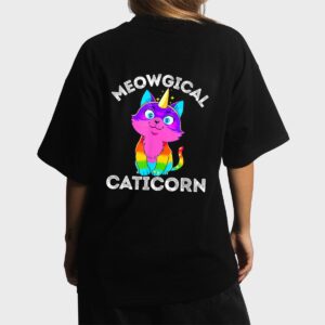 Caticorn Rainbow Funny My Cat is a Magical Unicorn Kittycorn Women T-Shirt