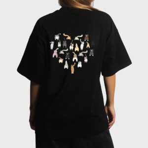 Cats Butt Heart Funny Cats Kitten Cat Owners Women T-Shirt