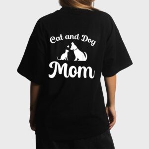 Cats and Dogs Mom Mother's Day Puppy Pets Animals Lover Women T-Shirt