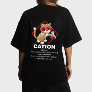 Chemistry Professor Kitty Science Day Cat Owner Chemist Women T-Shirt