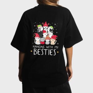 Christmas Cat Lover Christmas Tree Kawaii Cat Bestie Women T-Shirt
