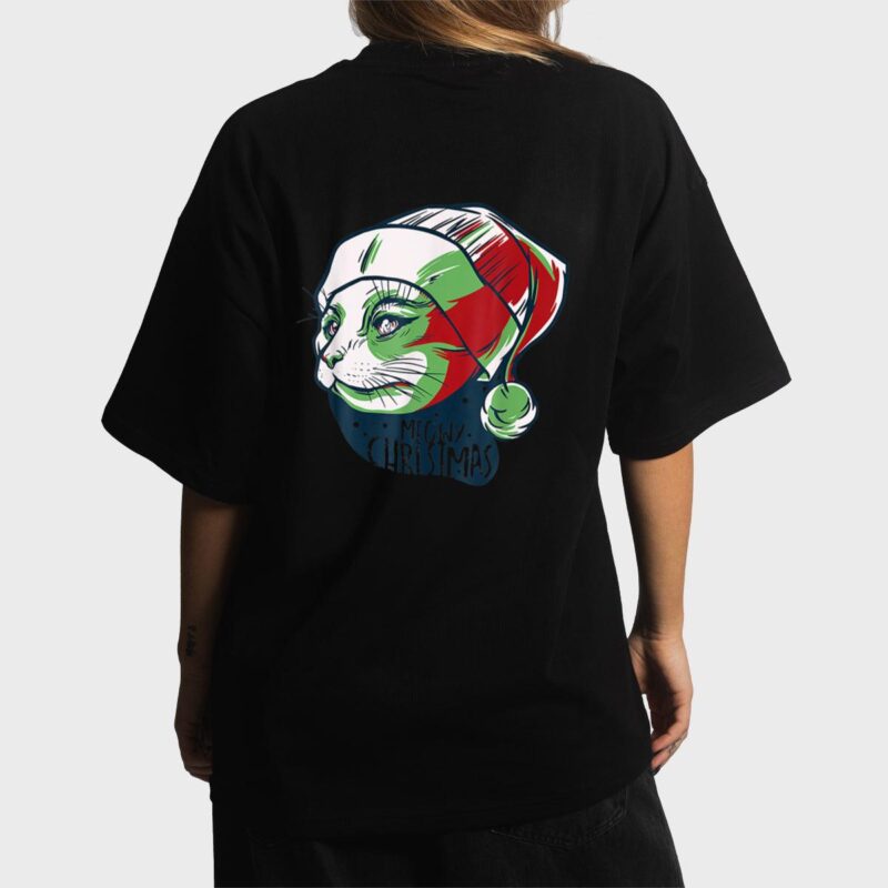 Christmask Cat Meowy Catmas Funny Men Women Ee Gift Women T-Shirt