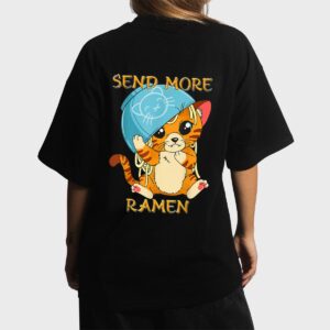Cute Anime Kawaii Kitten Ramen Bowl Cat Women T-Shirt