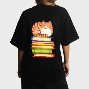 Cute Cat Books Graphic Women S Book Lovers Eacher Women T-Shirt