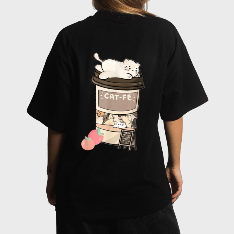 Cute Cat Cafe, Kawaii Cat Coffee, Anime Neko Kitty, Cat Puns Women T-Shirt