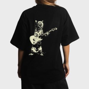 Cute Cat Playing Guitar Women T-Shirt
