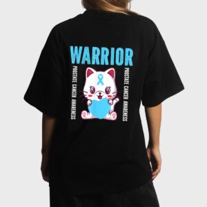 Cute Cat Warrior Prostate Cancer Awareness For Men And Women Women T-Shirt