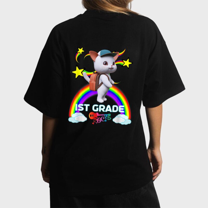 Cute Kitten Cat Backpack Baseball Cap 1S GRADE ROCKS Women T-Shirt