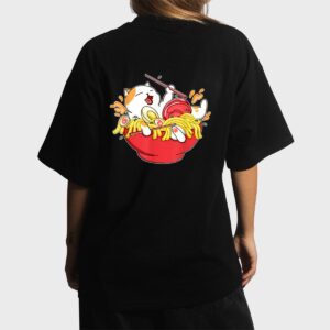 Cute Ramen and Cats Funny Anime Noodle Japanese Gift Girls Women T-Shirt