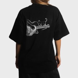 Cute Siamese Cat Guitar Player Women T-Shirt