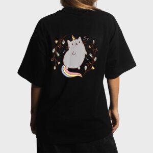 Cute Unicorn Cat Kitten Graphic Women T-Shirt