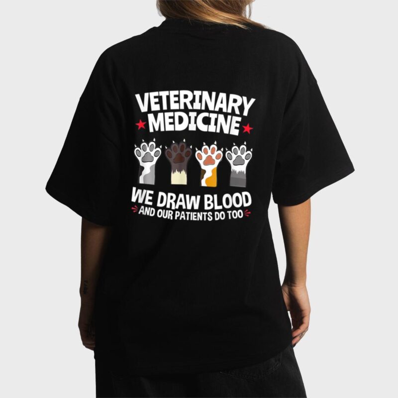 Cute Veterinarian Paws Cat Meow Kitty Cat For Mom Women T-Shirt
