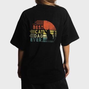 Father's Day Cat Daddy gifts 2022, Vintage Best Cat Dad Ever Women T-Shirt
