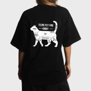Feline Petting Chart Cat Apparel Women T-Shirt