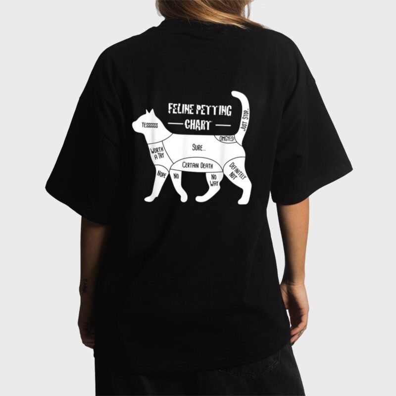Feline Petting Chart Cat Apparel Women T-Shirt