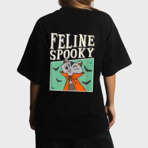 Feline Spooky Halloween Cat Owner Costume Women T-Shirt