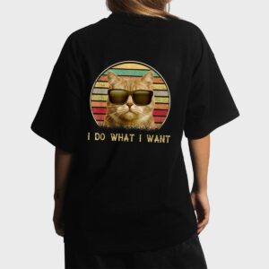 Funny Cat lovers gifts Vintage i do what i want cat Women T-Shirt