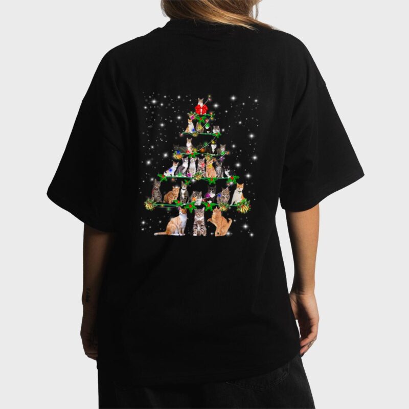 Funny Cats Christmas Ree Ee Ornament Decor Cat Lover Women T-Shirt