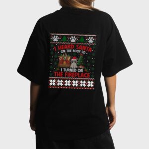 Funny Christmas Cat Hates Santa Annoyed Cat Women T-Shirt
