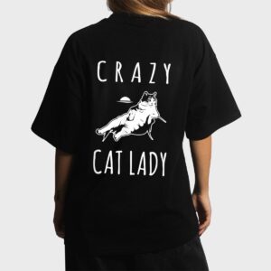 Funny Crazy Cat Lady Meow Kitty Funny Cats Mom And Cat Dad Women T-Shirt