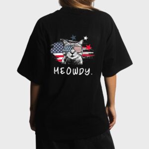 Funny Meowdy Cat Shirt Cat America Meowica Cat Women T-Shirt