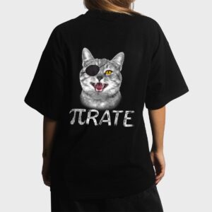 Funny Pi Day Math Science Cat Pirate Women T-Shirt