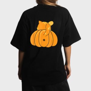 Funny Pumpkin Cat Btt Halloween Ee Women T-Shirt