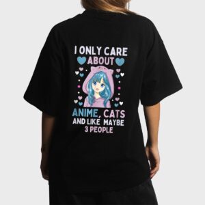 I Only Care About Anime & Cats and Like 3 People Japan Anime Women T-Shirt