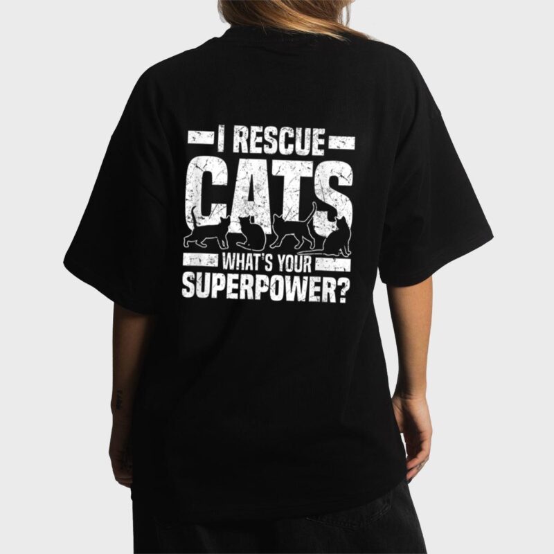 I Rescue Cats What S Your Superpower USA Flag Rescue Cat Women T-Shirt