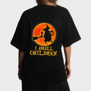 I Smell Children Halloween Costume Witch Black Cat Cute Women T-Shirt