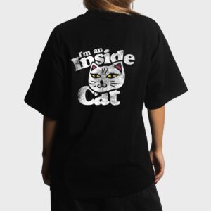 I'm an inside cat  vintage style cat lovers Women T-Shirt