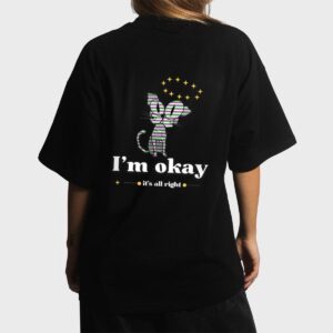 It S Okay I M Good Everything Is Fine Funny Cat Women T-Shirt