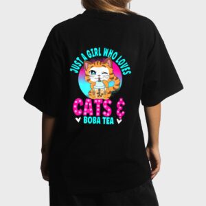 Just A Girl Who Loves Boba Ea Cat Bubble Ea Women T-Shirt