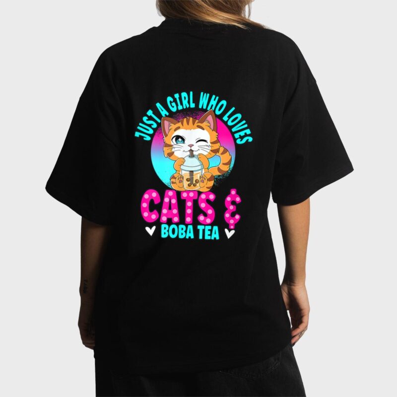 Just A Girl Who Loves Boba Ea Cat Bubble Ea Women T-Shirt