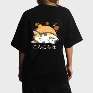 Kawaii Cat Anime Japanese Gift Official nager Women T-Shirt