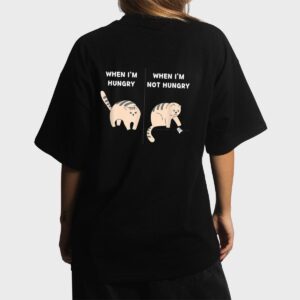 Kawaii Cute Cat When I M Hungry And Not Cat Lover Women T-Shirt