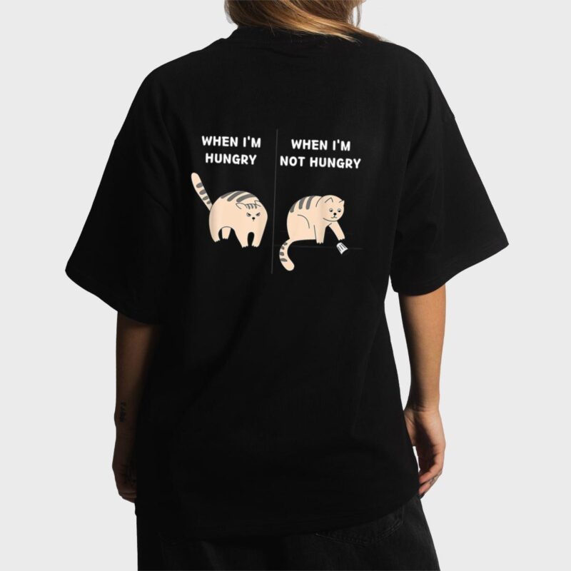 Kawaii Cute Cat When I M Hungry And Not Cat Lover Women T-Shirt