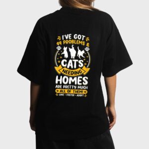 Love Foster Adopt Cat Adoption Quotes Animal Rescue Cat Women T-Shirt
