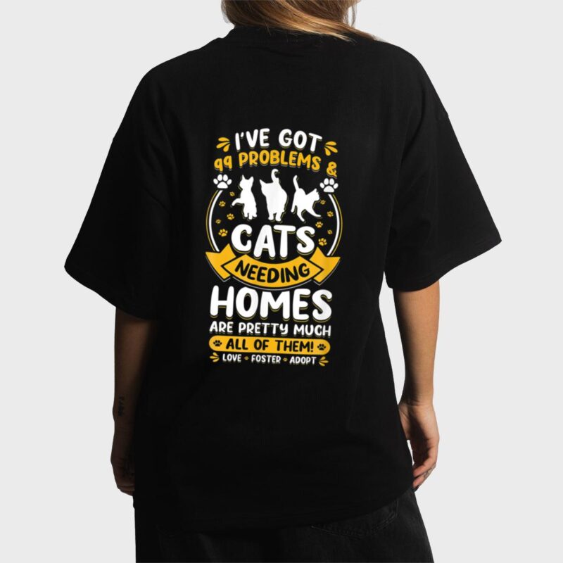 Love Foster Adopt Cat Adoption Quotes Animal Rescue Cat Women T-Shirt