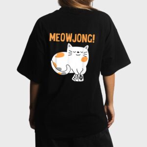 Mahjong Cat Player Board Game Mah-Jongg China Solitaire Women T-Shirt