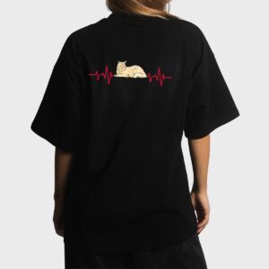Maine Coon Cat Heartbeat Women T-Shirt