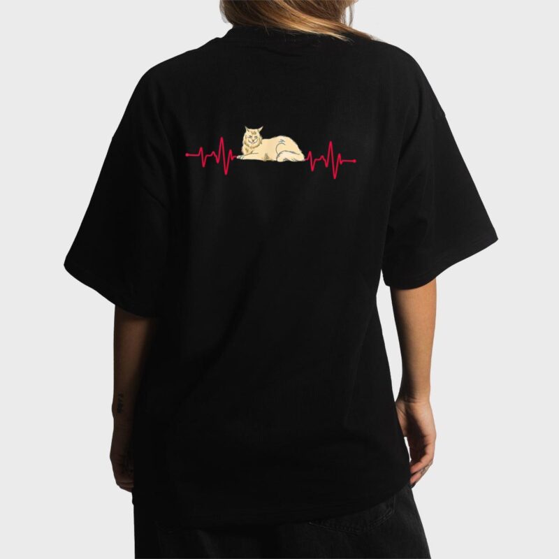 Maine Coon Cat Heartbeat Women T-Shirt