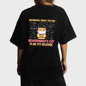 Meanwhile Inside The Box Funny Schrödinger's Cat Women T-Shirt