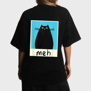 Meh Cat Shirt Meow Kitty Cat Lover Japanese Cat Kawaii Anime Women T-Shirt