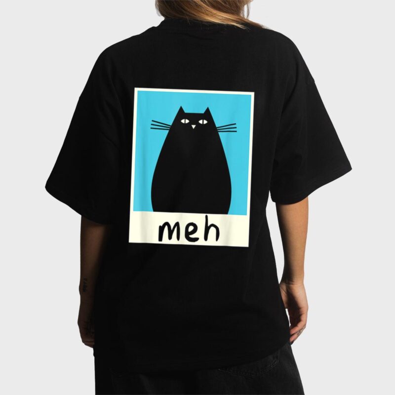 Meh Cat Shirt Meow Kitty Cat Lover Japanese Cat Kawaii Anime Women T-Shirt