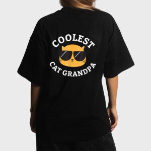Mens Coolest Cat Grandpa Women T-Shirt